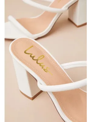 NWT Lulus Addien White High Heel Sandals - Size 7.5 thumbnail 5