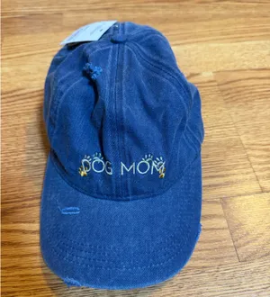 Dog Mom Baseball Hat Blue thumbnail 2