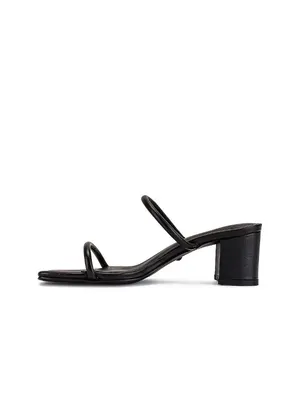 RAYE Etienne Low Heel in Black Leather 10 with Box Womens sandals thumbnail 4