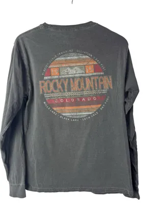 Blue 84 Gray‎ Rocky Mountain National Park Logo Graphic Long Sleeve T-Shirt S thumbnail 2