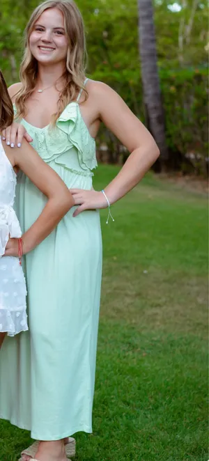 ZARA Light Green Maxi Dress thumbnail 6