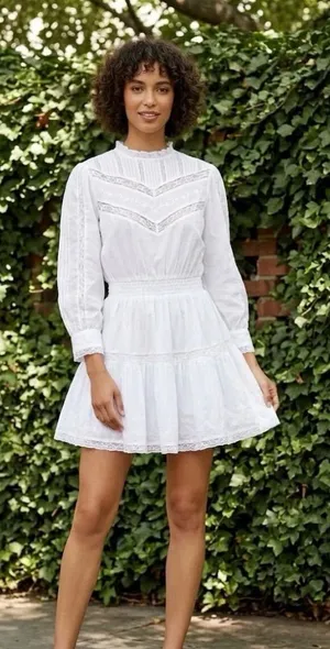 Loveshackfancy x target Talulah white mini dress size small thumbnail 1