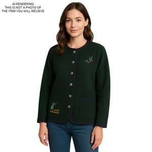 Vintage Cardigan Sweater Wool Old Money Quiet Luxury Hunting Academia Medium thumbnail 8