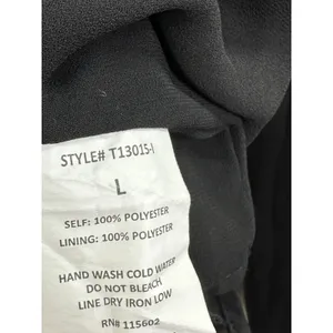 Lush‎ Black Long Sleeve Keyhole V-Neck Tie Detail Blouse Women's Size Large L thumbnail 6