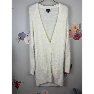 American Eagle Creamy Ivory Longline Tunic Cardigan Sweater - Size - Medium thumbnail 5