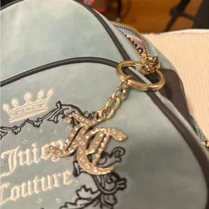 Juicy Couture Teal Velvet Mini Backpack – Y2K Black Label, Gold Hardware thumbnail 4