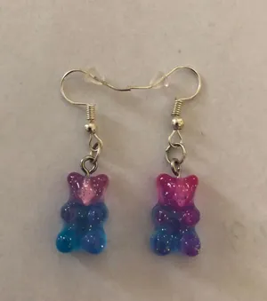 Galaxy Gummy Bear Earrings thumbnail 1