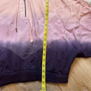 Victoria’s Secret Pink/Purple Ombre Quarter Zip Cropped Hoodie. Size Medium thumbnail 4