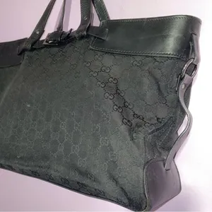 Gucci Weekender Tote Bag GG Canvas Monogram Top Handle Large Purse thumbnail 5