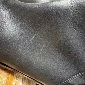 Clarks Womens Black Leather Ankle Boots Buckle Strap Side Zip Block‎ Heel 9.5M thumbnail 9