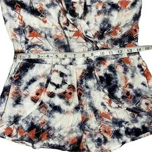 Ocean Drive Tie Dye Surfer Boho Wrap‎ Front Cami Romper Festival Beach Summer thumbnail 5