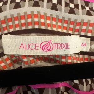 Alice & Trixie Geometric Silk Print Dress‎ Size Medium thumbnail 9