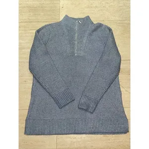 Soft‎ Surroundings Tunic Sweater Women's XL Blue 1/4 Zip Cable Knit thumbnail 5