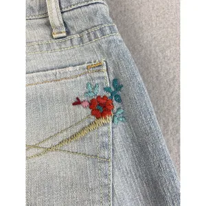 Aeropostale Jeans Womens 32x32 Blue Flower Embroidery Flare Tag 7/8 Indie Boho thumbnail 11