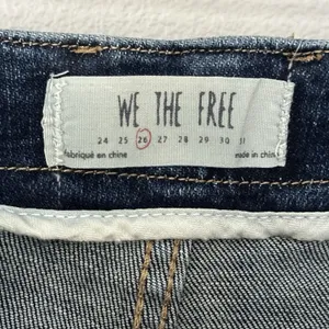 We The Free People Denim Jean Skirt Mini 26 Festival Party Boho Indie Western thumbnail 3