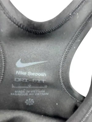 Nike Black Racerback Sports Bra with White Swoosh thumbnail 5