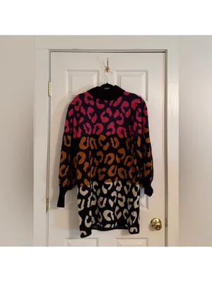 FARM Rio Mixed Leopard Sweater Dress thumbnail 11
