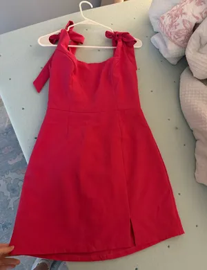 Lulus Pink dress with shoulder tie thumbnail 1