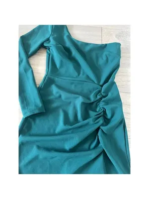 Windsor Teal Green One Shoulder Mini Dress XS thumbnail 4