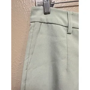 Avec Les Filles Green Cropped Wide‎ Leg Career Dress Pants Womens Size 4 thumbnail 5
