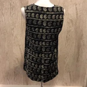 Madewell Black & White Paisley Tank Top thumbnail 5