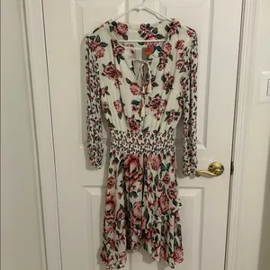 Farm Rio x Anthropologie Anabela Smocked Floral Dress Size XS thumbnail 6