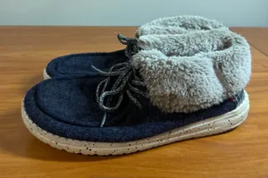 Hey Dude Women's Britt Navy Sherpa Lined Boot Lace Up Shoe‎ Winter Cozy W6 thumbnail 1