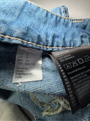 H&M Light Denim Cargo Mini Skirt thumbnail 3