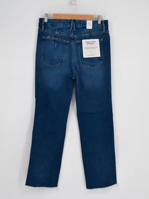 Good American Good Curve Straight Jeans Womens 8 / 29 Blue Raw Hem thumbnail 2