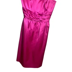 VTG Lilly Pulitzer Pink Satin Strapless Dress Women’s Size 4 thumbnail 3