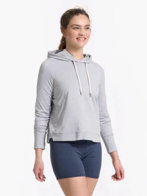 Vuori Halo Essential Hoodie Light Gray Heather Women's Minimalist Outdoor Size M thumbnail 3