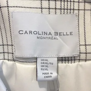 CAROLINA BELLE MONTREAL Womens XL Plaid Blazer Jacket Open‎ Front Lined NWT thumbnail 5