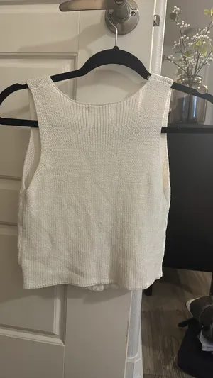 Knit Button Down Tank Top thumbnail 3