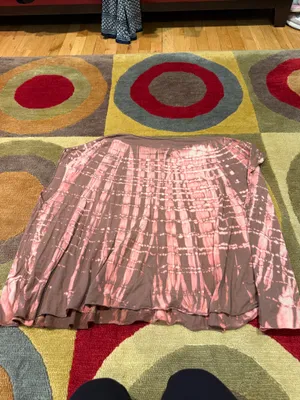 AllSaints Anaconda Flowy Tie Dye Tee Shirt Loose Oversized Pink Brown Size US 4 thumbnail 3