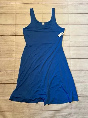 New Old Navy Women's Scoop Neck Blue A-Line Dress M thumbnail 1