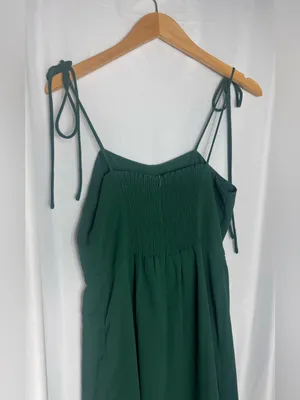 Rihoas wedding party evening dress Dark Green Tie-Shoulder chiffon S NWOT thumbnail 9