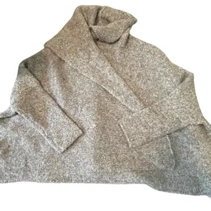 FP‎ One Free People Oversized Knit Drape Collar Poncho Cape XS/S Gray thumbnail 5