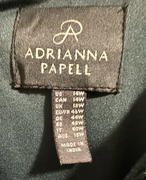 Adrianna Papell Forest Green Formal Sequin GownSize 14w thumbnail 4