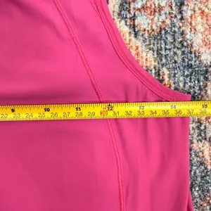 Lululemon Sculpt Tank Top Pink Mesh Back Cutout‎ High Neck Sleeveless Athletic thumbnail 6