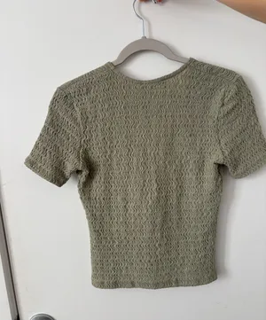 Zara Bow Trim Textured Top thumbnail 2