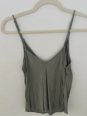 Abercrombie & Fitch Olive Green Flowy Cami thumbnail 1