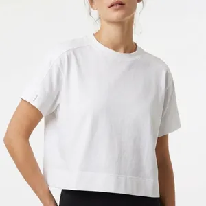 Easton JS WMS Crop Tee White Short Sleeve Boxy Athletic Top Large thumbnail 1