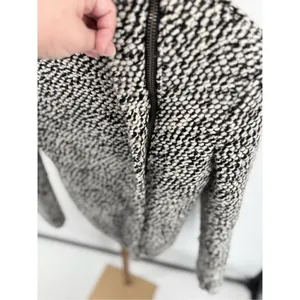 Blank NYC Boucle Knit Motorcycle Moto Jacket Black White Women’s Size XS thumbnail 14