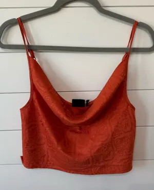 Urban outfitters cowl neck crop top thumbnail 1