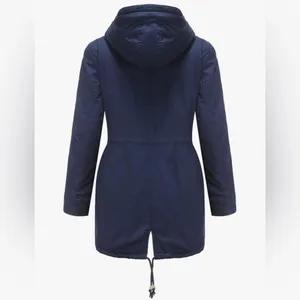 NEW Hooded Winter Coat Warm Fleeced Lined Long Jackets Thick Parka Jacket M thumbnail 5