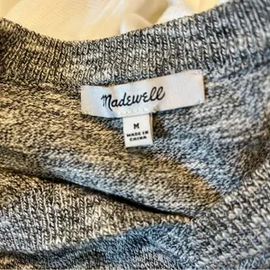 Madewell Gray Heather V-Neck Short Sleeve Sweater Medium thumbnail 8
