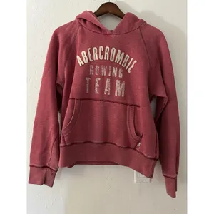 Vintage Y2K Abercrombie & Fitch "Rowing Team" Hoodie Sweatshirt Washed Red XL thumbnail 6