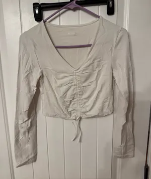 Aerie Real Me Cropped Long Sleeve thumbnail 1