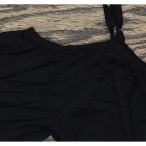 NWT American Rag Crochet-Trim Cold-Shoulder Blouse Shirt Top Classic Black S thumbnail 8
