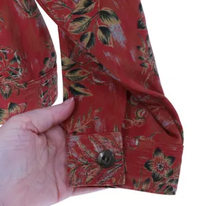 Christopher & Banks Vtg 90s Floral Button Down Shirt Jacket‎ Womens Shacket Western Stretch Size L thumbnail 4